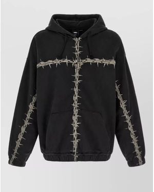 Vans Cotton Oversized Hooded Jacket - Black