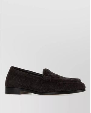 Bottega Veneta Suede Silenzio Loafers - Black