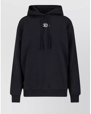 DIESEL Cotton Hooded Sweatshirt - Blue