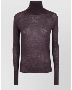 JOSEPH Cashmere Turtleneck Sweatshirt - Purple