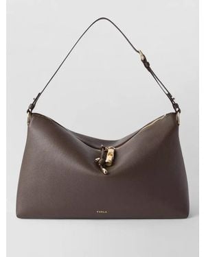 Furla Calf Leather Shoulder Bag - Brown