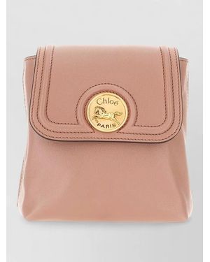 Chloé Leather Horse Medal Mini Backpack Hardware - Pink