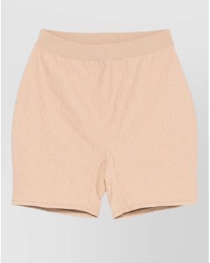 Gucci Gg High Waist Jacquard Stretch Shorts - Natural