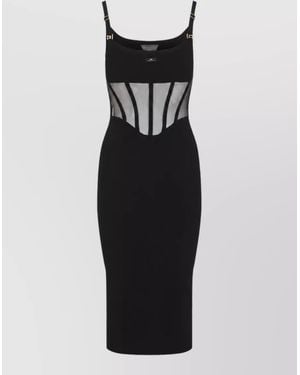Elisabetta Franchi Strapless Midi Dress - Black