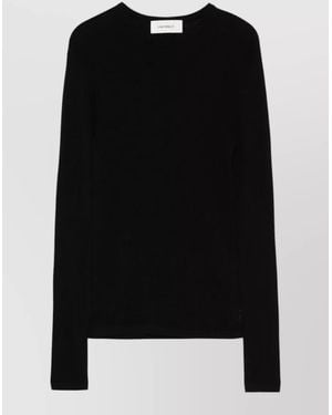 Lisa Yang Cashmere Cotton Crew-Neck Long-Sleeve Jumper - Black
