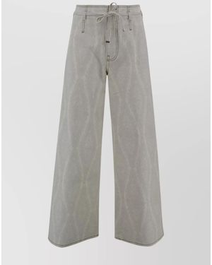 Etro Denim Wide-Leg Trousers - Grey