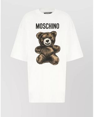 Moschino Oversize Crew Neck T-Shirt Dress - White