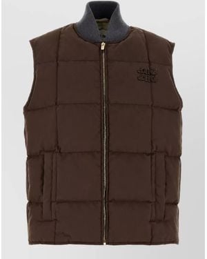 Miu Miu Down Sleeveless Jacket - Brown