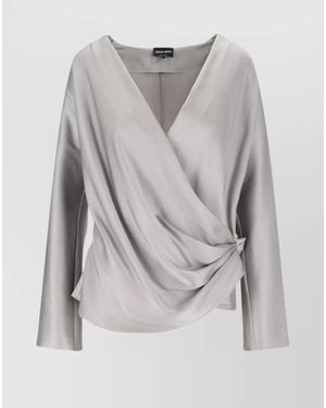 Giorgio Armani Silk Blouse - Gray
