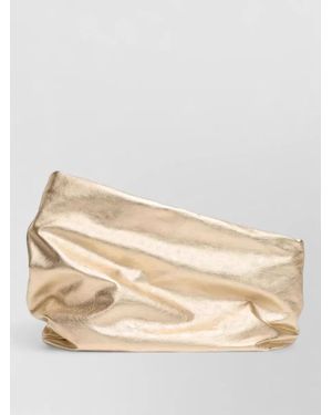 Marsèll Laminated Calf Leather Shoulder Clutch Bag - Natural