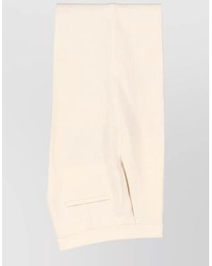 Tagliatore Single Breasted Suit Notch Lapel Belt Loops - Natural