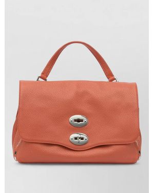 Zanellato Shoulder Bag Adjustable Strap Metal Hardware - Orange
