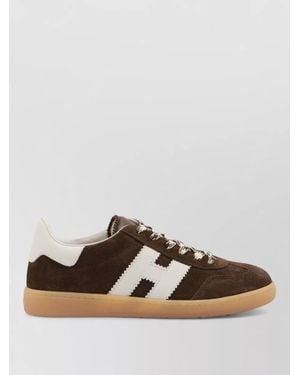 Hogan Leather Low-Top Trainers - Brown