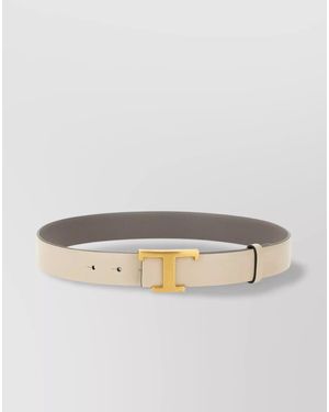 Tod's Leather Reversible Belt - Grey