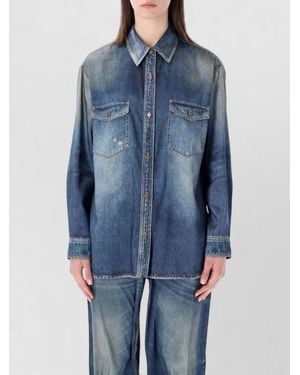 Golden Goose Oversized Printed Shirt - Blue