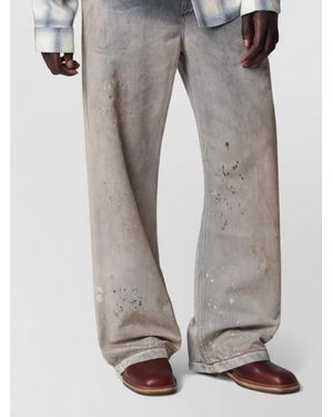 Our Legacy Wide Leg Denim Trousers Belt Loops Pockets - Grey
