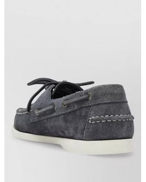 Sebago Suede Boat Shoes Rubber Sole Detail - Grey