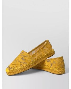 Dolce & Gabbana Lace Espadrilles - Yellow