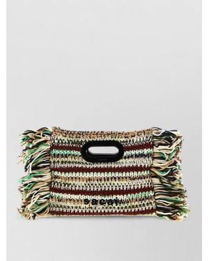 Sacai Small Fringe Beach Bag - Metallic