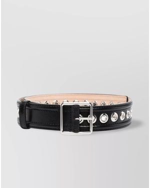 McQueen Leather Belt - Grey