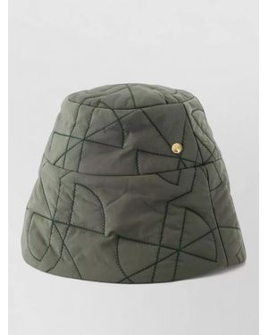 Patou Bucket Hat Tone Hardware Quilting - Green