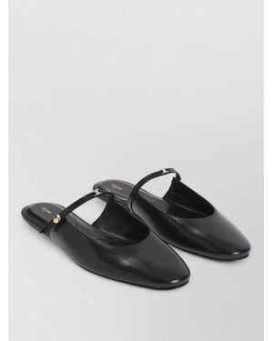 Celine Leather Mules - Black