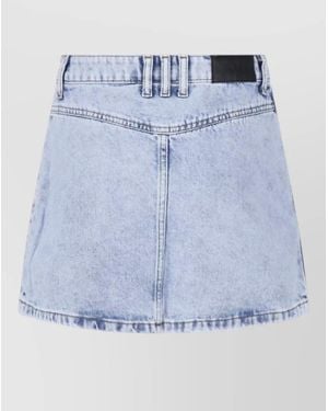 adidas High Waist Denim Skirt Knee Midi - Blue