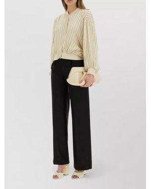 Alysi Silk Oversized Bomber Jacket - White