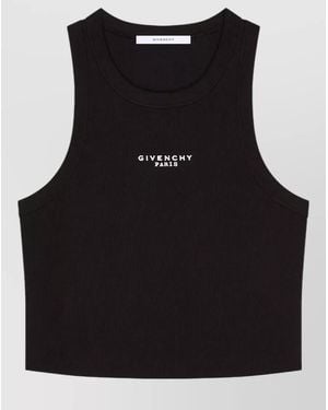 Givenchy Paris Logo Detailed Tank Top - Black