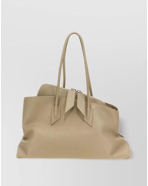 The Attico Leather Tote Bag - Natural