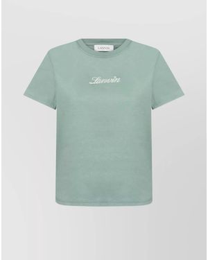 Lanvin Cotton Short-Sleeve T-Shirt - Green