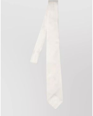 Cesare Attolini Silk Tie - White