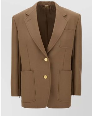 Gucci Wool Blazer - Brown
