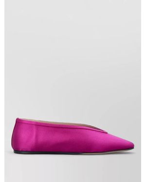 Le Monde Beryl Silk Satin Ballerina Shoes - Pink