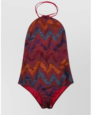 Feel me fab Printed One-Piece Swimsuit - Red