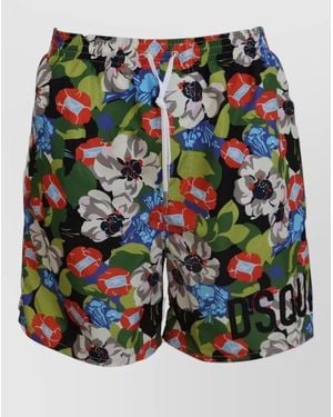 Dolce & Gabbana Floral-Print Swim Shorts - Green