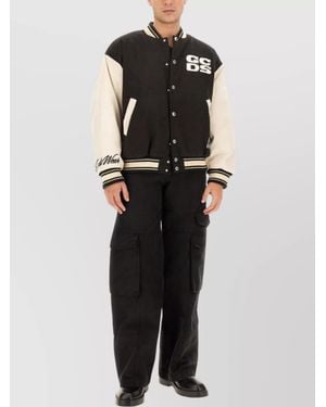 Gcds Varsity Bomber Jacket - Black