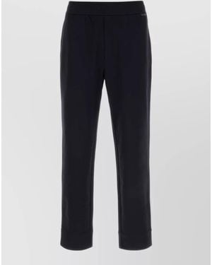 Moncler Cotton Blend Joggers Cuffed Hem Back Pocket - Blue