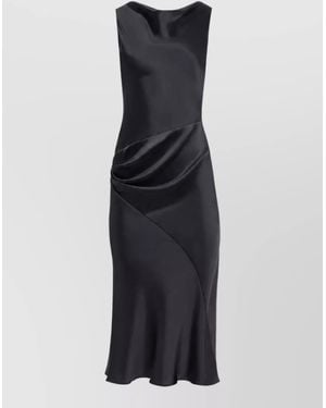 Nina Ricci Silk Knee-Length Midi Dress - Blue