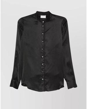 Pierre Louis Mascia Silk Long-Sleeve Shirt - Black