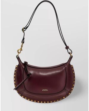 Isabel Marant Oskan Moon Leather Shoulder Bag - Purple