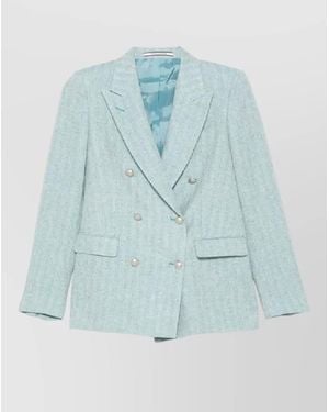 Tagliatore Double Breasted Tailored Jacket - Blue