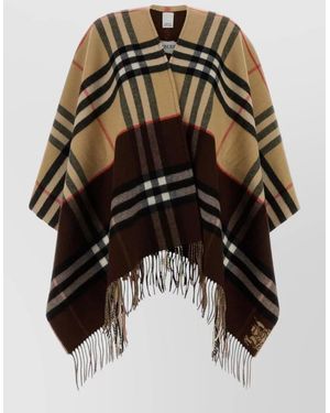 Burberry Embroidered Reversible Cashmere Cape - Black
