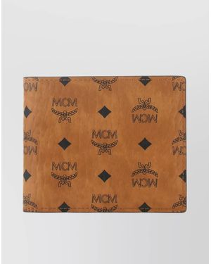 MCM Canvas Bifold Wallet Visetos Print - Brown