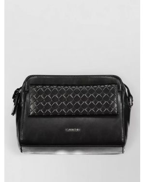 Calvin Klein Woven Crossbody Bag - Black
