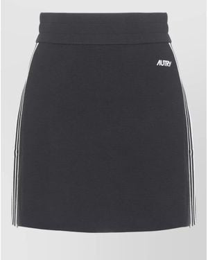 Autry Knee-Length Fitted Skirt - Grey