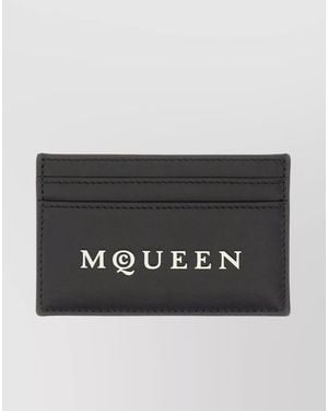 McQueen Leather Card Holder - Black