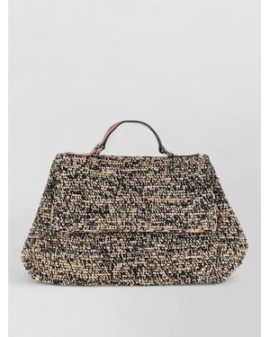 IBELIV Lahady Tote Bag Textured Handle Strap - Grey