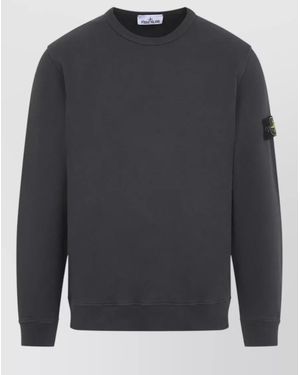 Stone Island Cotton Crewneck Sweatshirt Long Sleeves Regular Fit - Grey