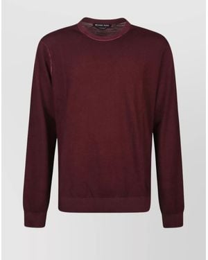 Michael Kors Merino Wool Crew Neck Long Sleeve Jumper - Purple